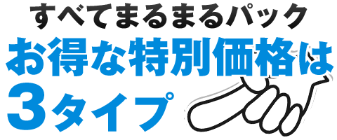 お得な特別価格は3タイプ